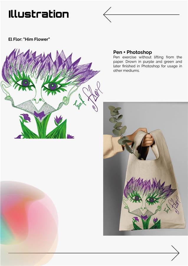 El Flor — ilustración a mano llevada a producto textil