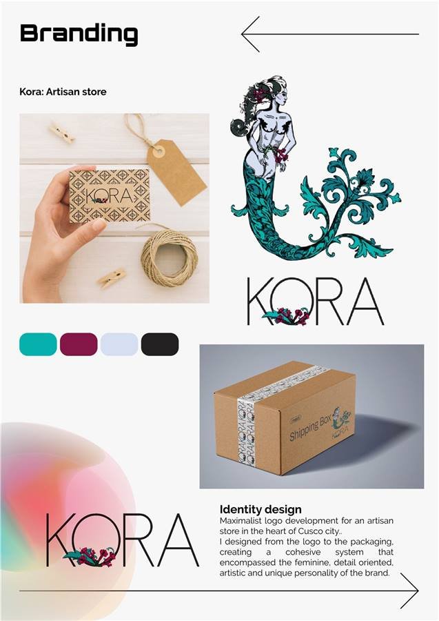 Kora — identidad de marca para tienda artesanal en Cusco